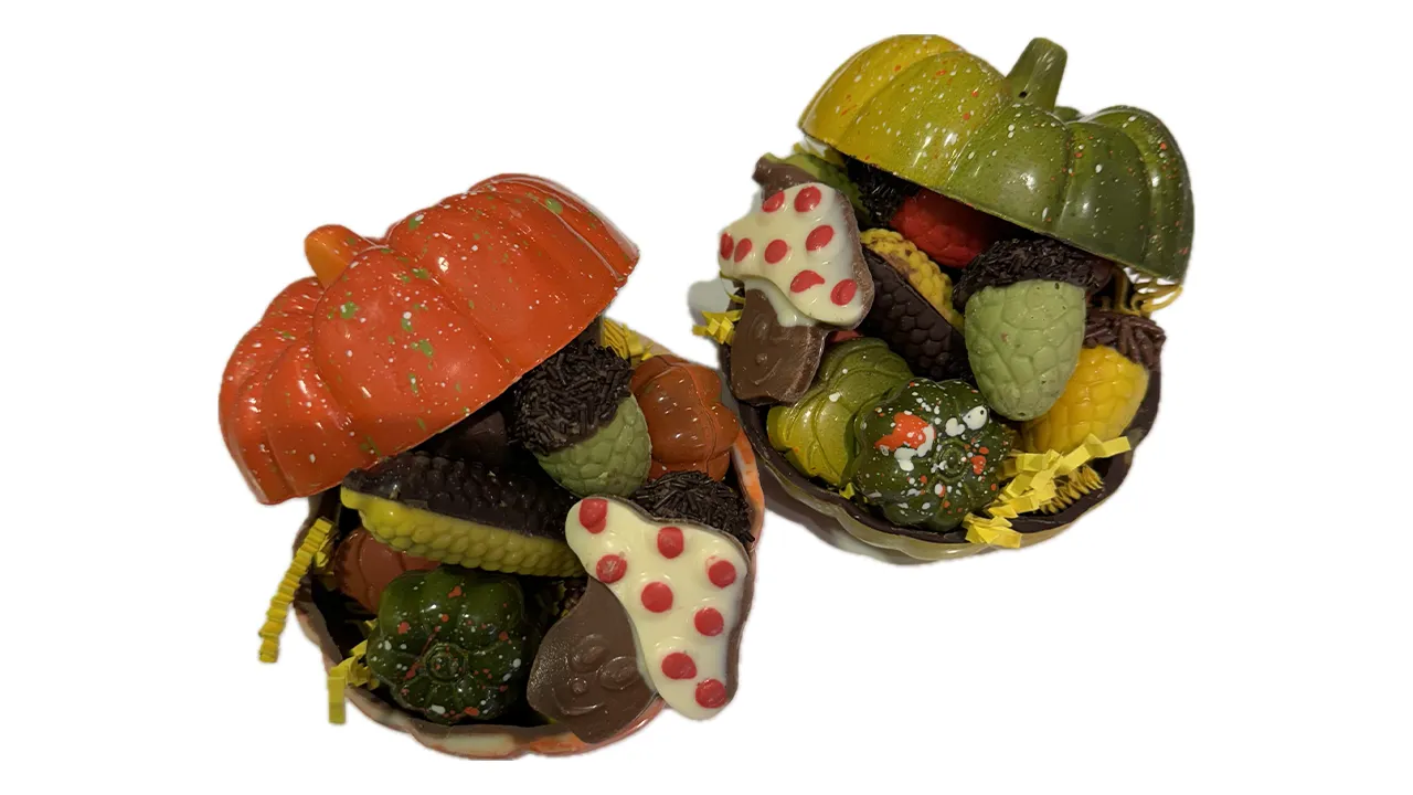 Chocolade Pompoen met herfstchocolade