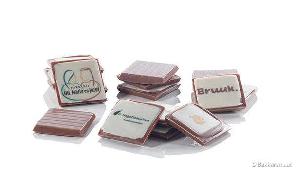 Logo chocolaatje per stuk minimaal 30 stuks afbeelding