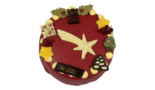 Kerst Chipolatataart rood met ster